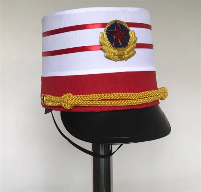 Kids Band Hat Nutcracker Drum Major Hat Toy Soldier Cosplay Party Costume Cap - Image 2 of 4