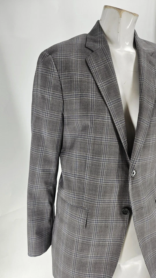 Blazer para hombre Todd Snyder 38S lana gris a cuadros ventana ajuste Mayfair Foto 4 de 4