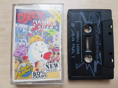 Dizzy Panic von Codemasters 80% Crash - A Spectrum 48 128k +2 Kassettenspiel Retro