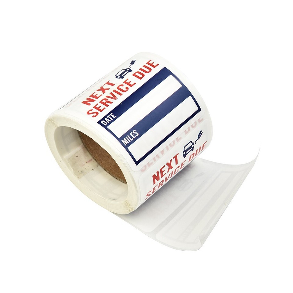 Clear Stickers Lite 150pcs/roll 2*2inch Oil Change Pack Reminder Hot
