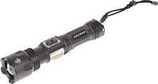 Black 2000 Lumens Rechargeable LED Flashlight Tactical Zoom Task Light