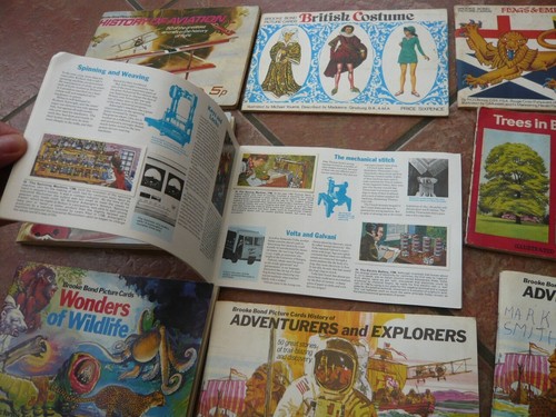 RETRO JOB LOT BROOKE BOND TEA CARDS IN BOOKS 1970,S AVIATION COSTUME INVENTORS - Picture 16 of 19