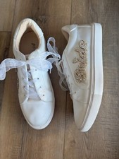 Betsy Johnson Bride Sneakers Rhinestone Size 7 White