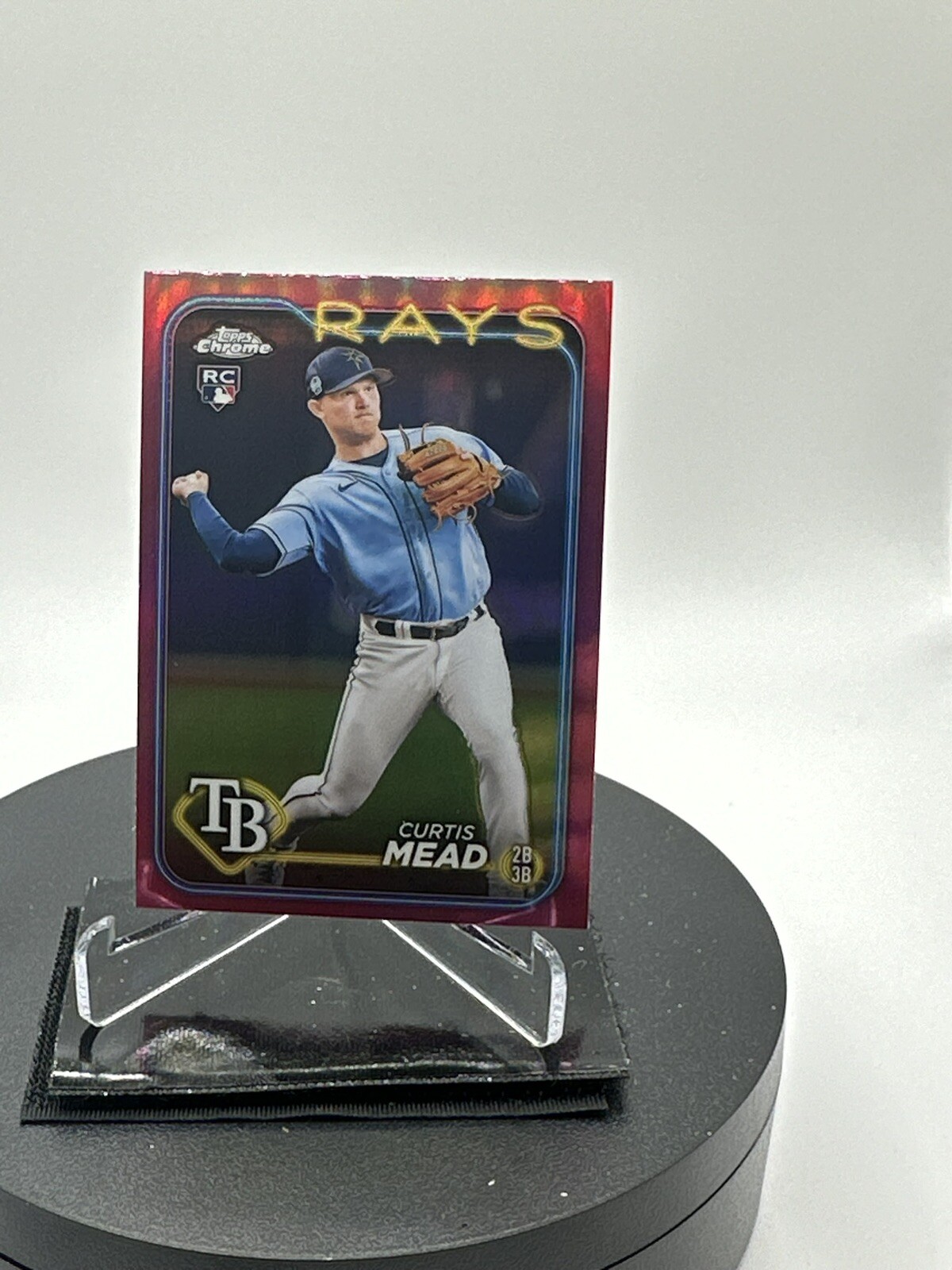2024 Topps Chrome - Pink Refractor #209 Curtis Mead (RC) Rays