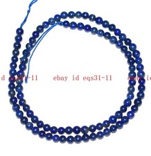 Small 4mm Natural Blue Lapis Lazuli Round Gemstone Loose Beads 15" Strands AAA