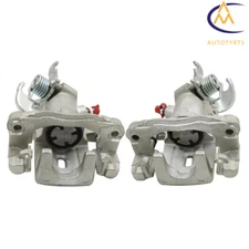 2× Rear Side Brake Caliper w/Bracket For Hyundai Tiburon Kia Spectra 04-09