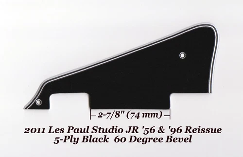 Les Paul LP JR Black 5-Ply P-90's Pickguard for Gibson Epiphone Project 60 Edge 