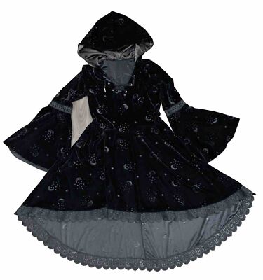 black velvet witch dress Cocktail Black Velvet Witch Costume One Size Adult Standard Halloween