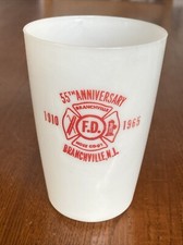 1965 Branchville Hose Co #1 NJ Fire Dept Seal 55th Anni Hook Ladder Plastic Cup