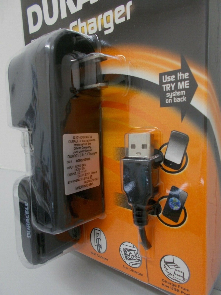 DURACELL in Cell Phone Charger Model DU8001 iPhone, LG