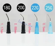 100*Dental Bent Needle Disposable Irrigation Needle Syringe Tips 18G 20G 22G 25G