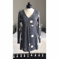 ASOS Women’s Polka Dog Printed Mini Dress Long Sleeve Size 10 Fits Like 4