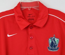 St Louis Scott Gallagher Nike Golf Dri-Fit Polo Shirt Men's Medium Red 3D Knit