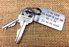 Stainless Steel Personalized Key Chain Key Tag with Quote, Name or Initials