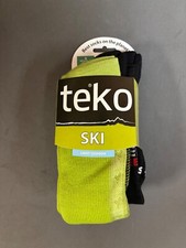 Men ski 2pak Green n BLK Freeworld tour light cush w/wrpsystem62 merino Sz Sm