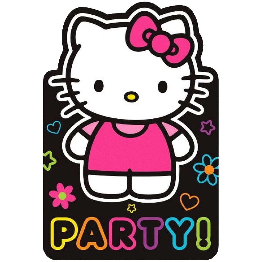 Amscan Hello Kitty saludo Invitaciones