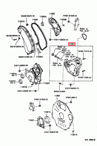 Genuine LandCruiser 100 80 Series 1HD FT 1HD T Timing Gear Cover Case Oil Pump - Picture 7 of 17