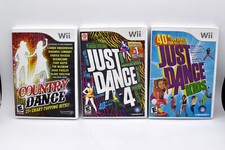 Nintendo WII Just Dance 4 bundle with Country Dance and Just Dance Kids
