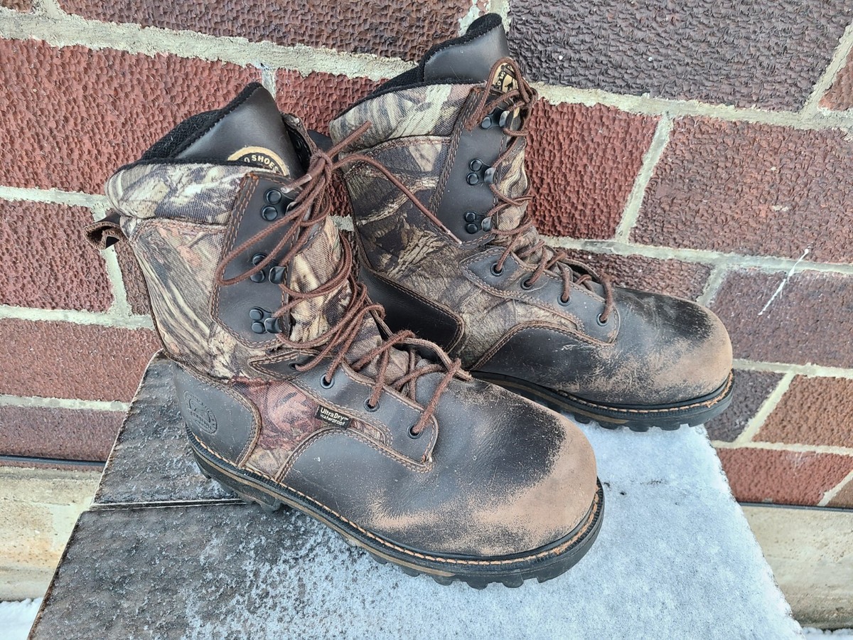 Red Wing Irish Setter Gunflint Size 11 Mossy Oak Camo Waterproof Insulated  #2813