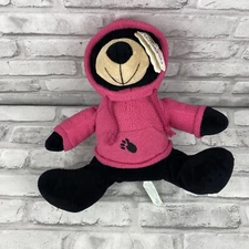 Wishpets Billy Black Bear Stuffed Animal With Pink Sweater 10 Inches