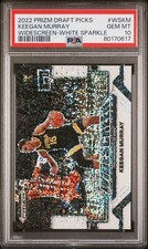 Keegan Murray 2022 Prizm Draft White Sparkle Prizm Widescreen PSA 10 Gem Mint