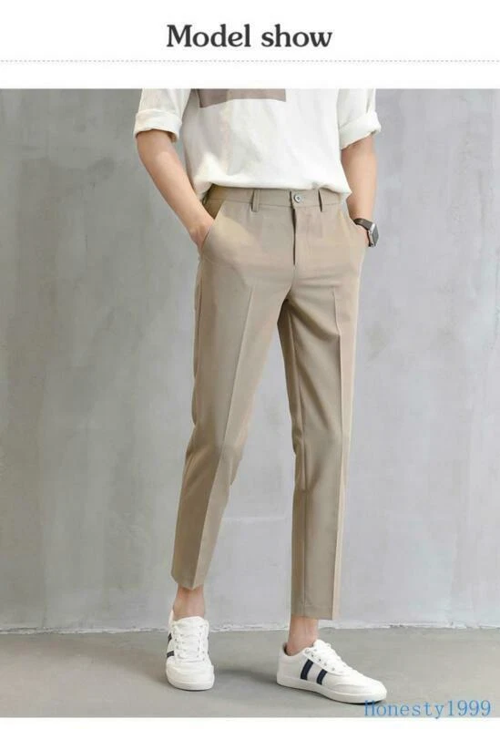 Fashion Men Korean Fashion Slim Fit Business Casual Suit Pants @ Best Price  Online | Jumia Egypt