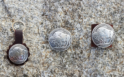 Concho Western - Conchos Bison - Schlüsselanhänger - Tuchhalter - Indianer 