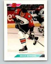 (HCW) 1992-93 Bowman #39 Brian Benning NHL  Nordiques