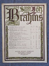 Cradle Song Op 49 No 4 in High F Voice Brahms 1901