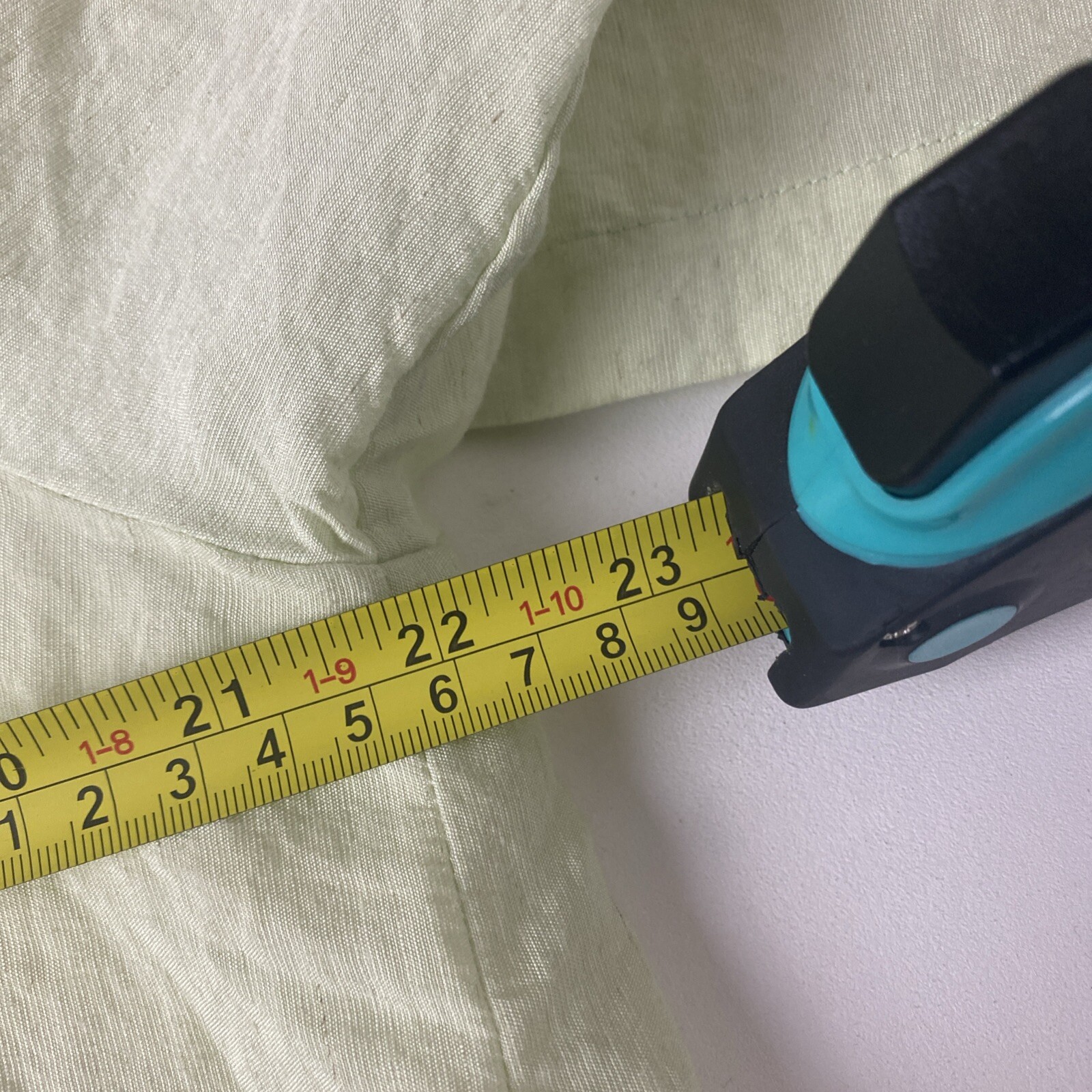 LInda Lundstrom Button Up Tunic Blouse M Light Green Canada beachy lagenlook