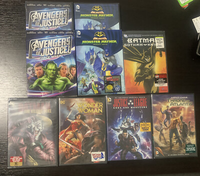 DC Universe Batman/Justice League/Wonder Woman + Avengers Of Justice 7 Movie Lot