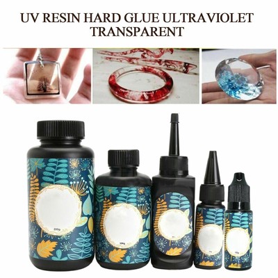 UV Resin Hard Glue Ultraviolet Transparent Handmade Art Crafts DIY Mold 15g-200g