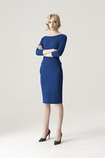 NWT Chiara Boni La Petite Robe Ginetta Dress Blue 8 $695