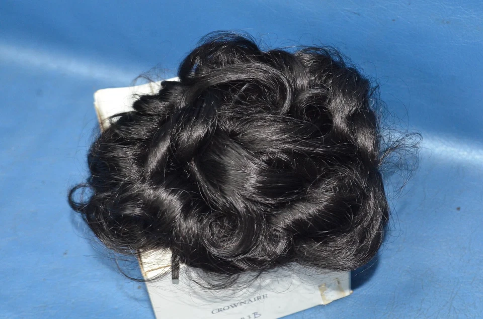 De Colección Para Mujer Joyokalon Peluca Gorra Moño Parcial Corto Ondulado Grueso Pelo Rizado Negro Nuevo de Lote Antiguo Foto 3 de 4