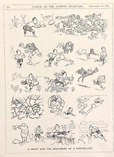 A great run the nightmare of a footballer . . Punch London Charvari - 1922