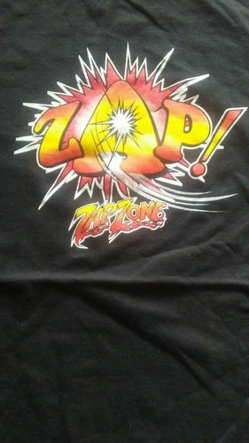 VINTAGE ZAP ZONE T SHIRT..SIZE SMALL..18 PITS
