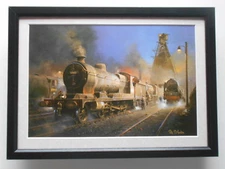 Philip Hawkins Steam Train print 'Unsung Hero' FRAMED