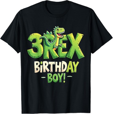 Three Rex 3rd Birthday Third Dinosaur 3 Year Old T-Shirt Hoodie