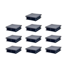 Plastic 2-1/2" Square Insert End Caps for Tubing, Finishing Plug for Square T...