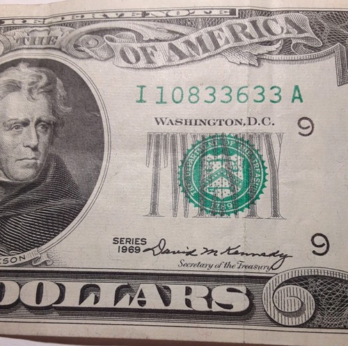 1969 20 Dollar Bill Minneapolis Minnesota I 10833633 A Circulated Authentic - Picture 17 of 24