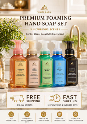 Bath Body Works White Barn Foaming Hand Soap 5 Pack Free Shipping