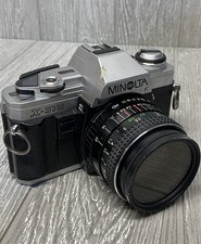 Minolta X-370 SLR 35mm Film Camera Untested Parts Only Sold As Is With Case