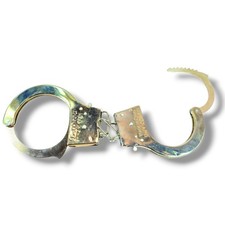 Silver Handcuffs Adult Costume Halloween Police Role Play Toy Cuffs Bondage