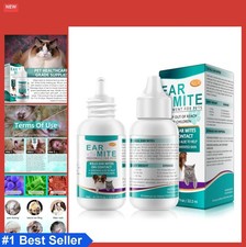 Ear Mites Treatment for Dogs and Cats Ear Infection Relief Drops 0.75 Fl Oz