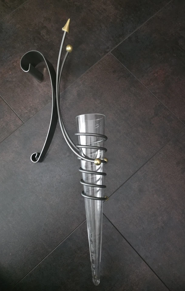 formano Wandhalter Vase, Metall Messing Glas