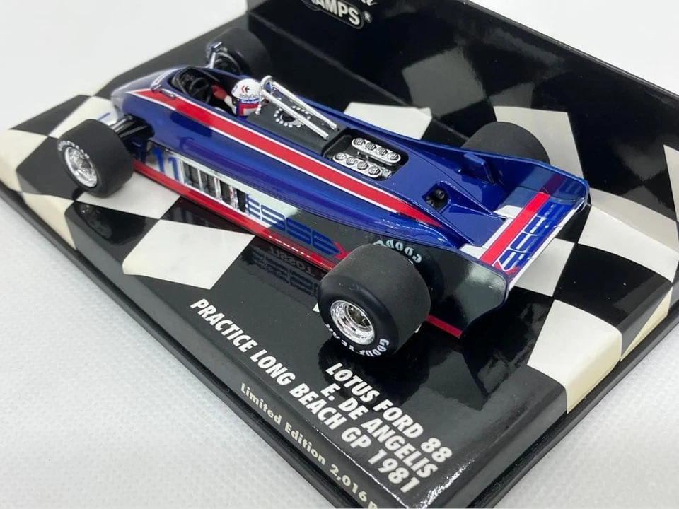 Minichamps 1/43 Lotus Ford 88 1981 Long Beach Elio de Angelis F1 Model - Photo 3/4