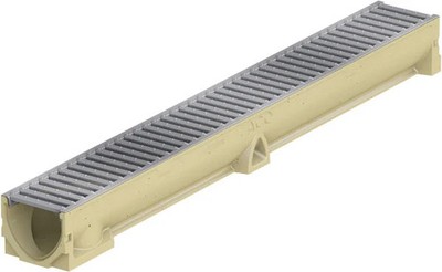 ACO Polymerbetonrinne Standardline inklusive Stegrost 1 m Regenrinne Bodenrinne