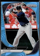 2020 Panini Prizm #244 J.D. Martinez Carolina Blue Prizm