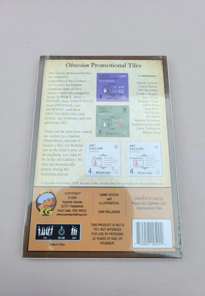 Obsession Board Game Promotional Expansion Tiles - Kayenta Games - New - Image 3 of 3