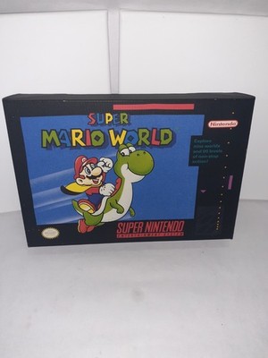 Super Mario World LuminArt Light Up Wall Art - SNES Box Art